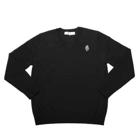 V Neck Sweater - Black - Oros BY