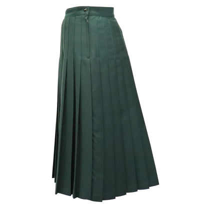 Green Knife Pleat Skirt - Juniors