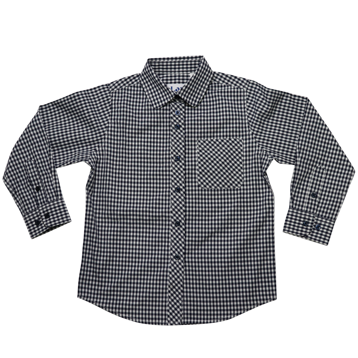 Navy Gingham Shirt - Bais Faiga