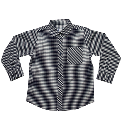 Navy Gingham Shirt - Bais Faiga