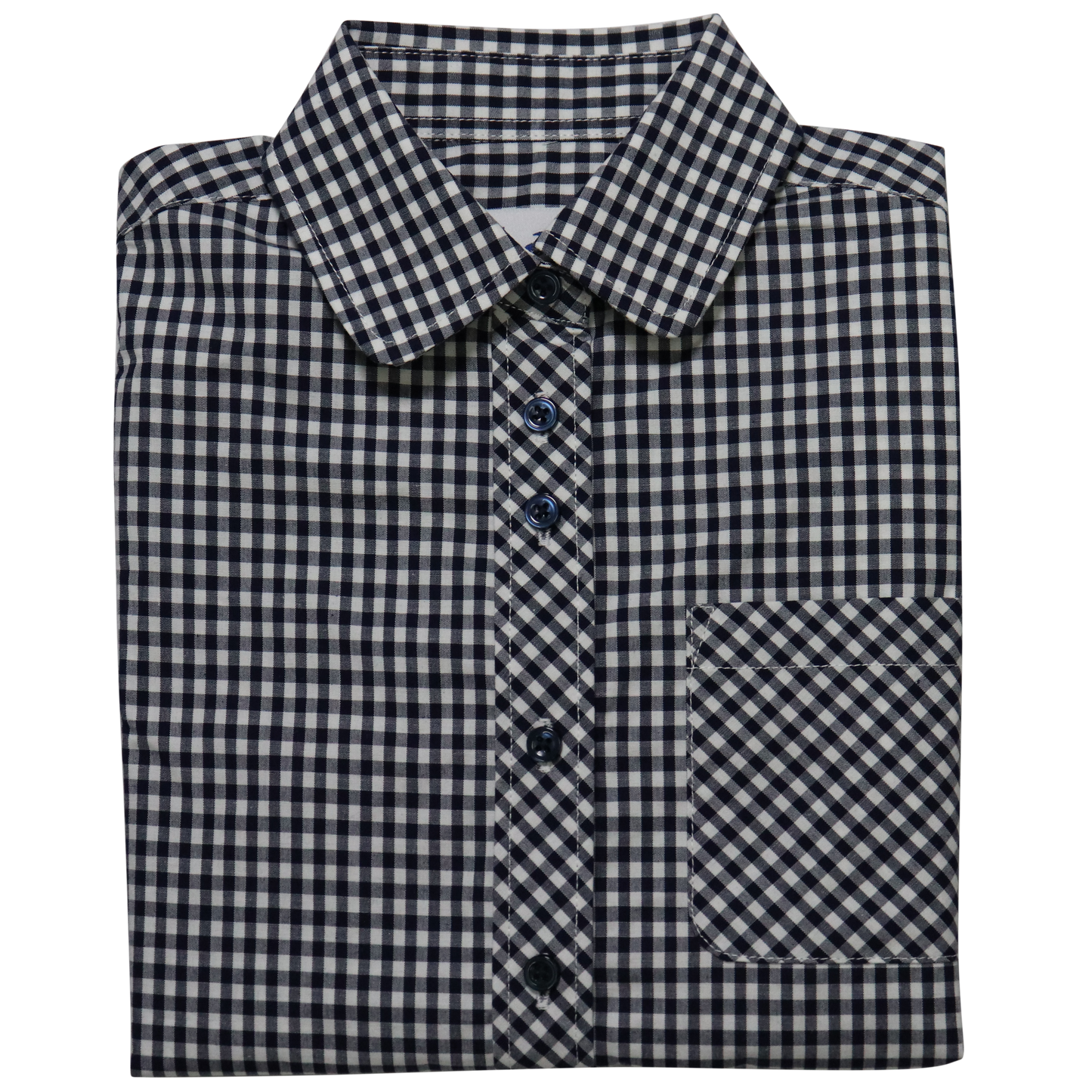 Navy Gingham Shirt - Bais Faiga