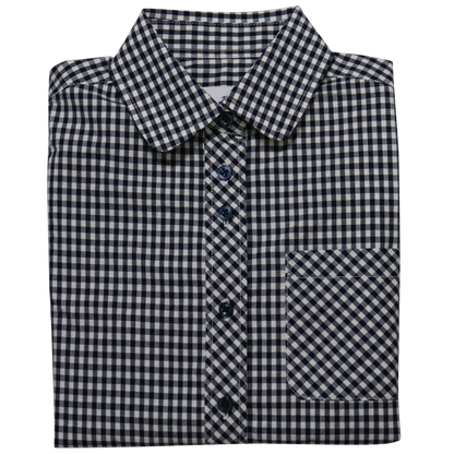 Navy Gingham Shirt - Bais Faiga