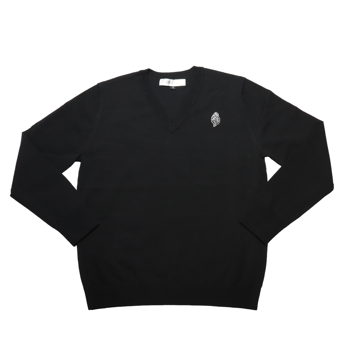 V Neck Sweater - Black - Oros BY