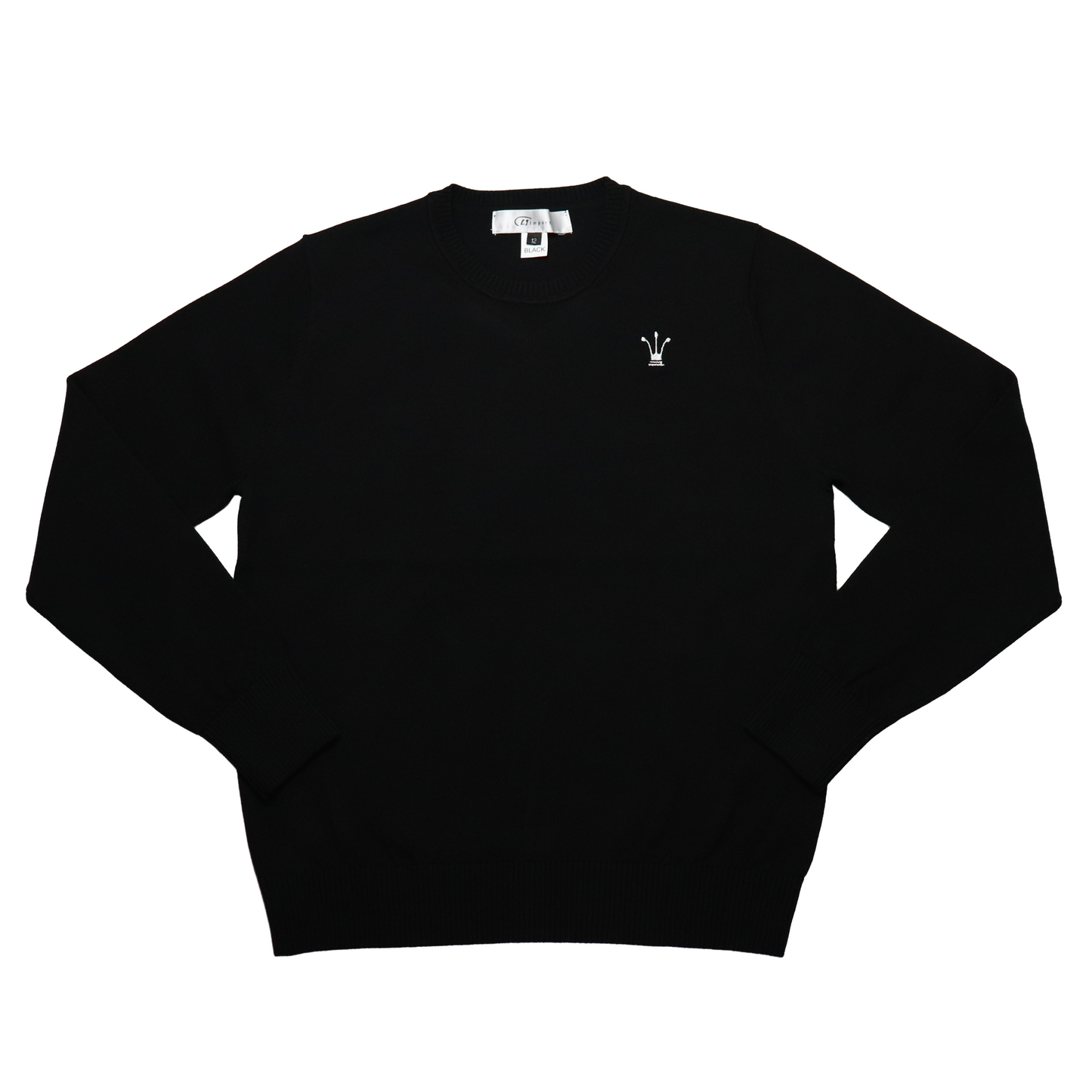 Crew Neck Sweater - Black - Bais Shaindel